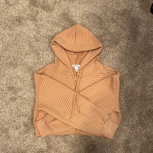 Tan cropped hoodie